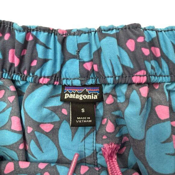 Patagonia Womens Small Barely Baggies 2.5" Shorts Pollen Confetti Dolomite Blue - Picture 4 of 16